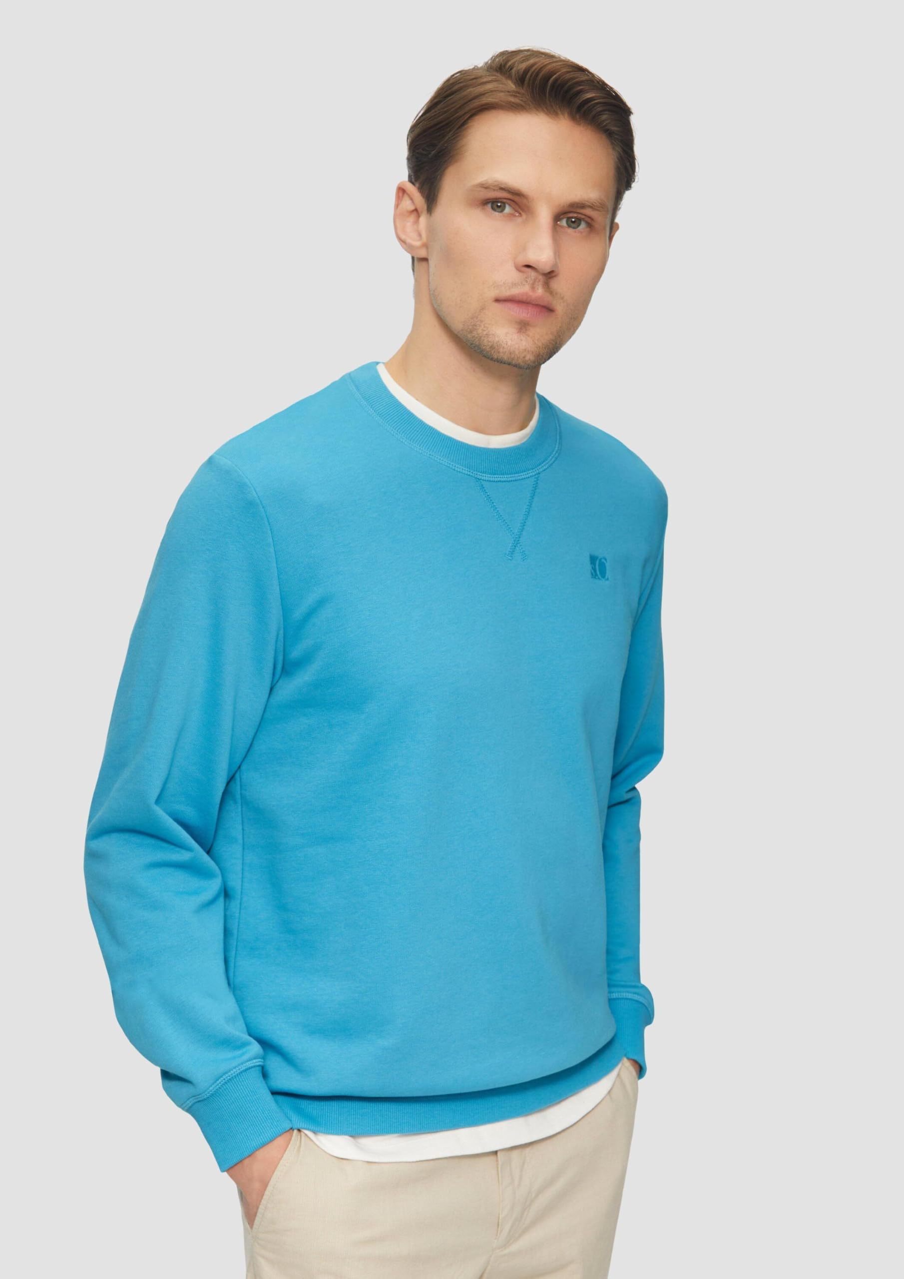 s.Oliver RED LABEL Sweatshirt Crew Neck Logo Regular Fit