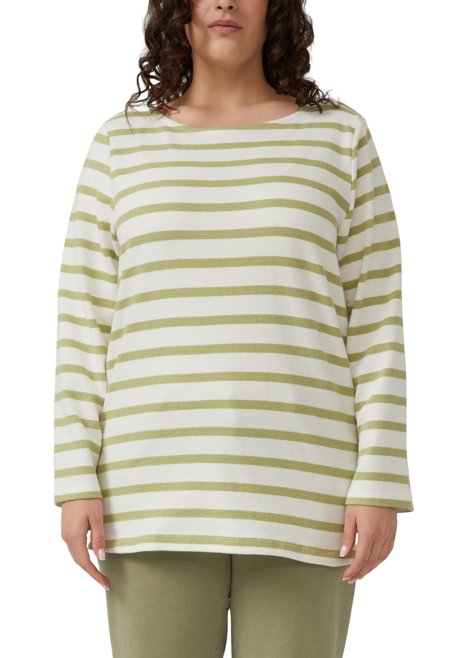 s.Oliver 2181708 Sweatshirt Streifen 48 blau Baumwolle