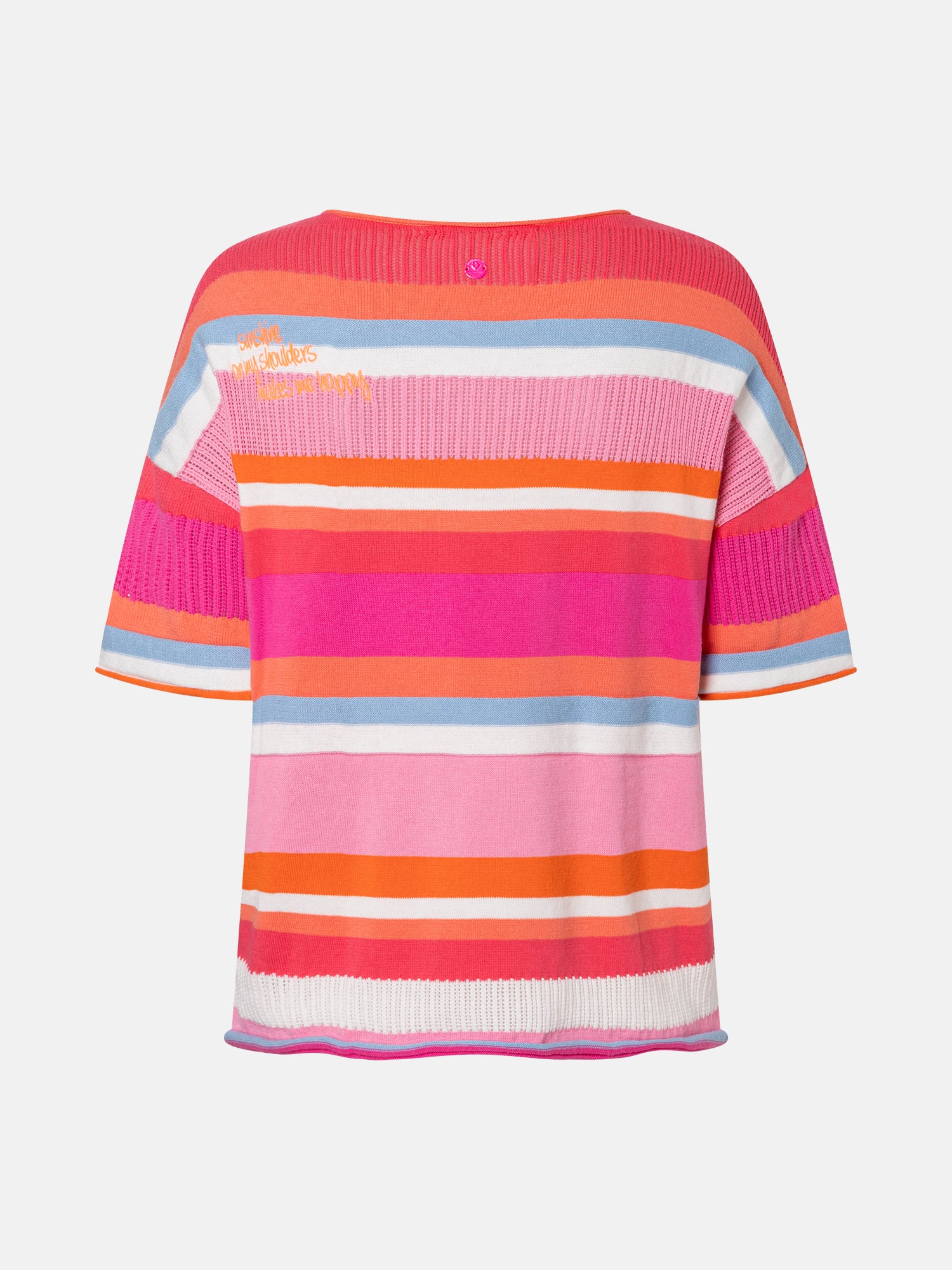 Lieblingsstück DelphineL Kurzarm-Pullover pink Baumwolle