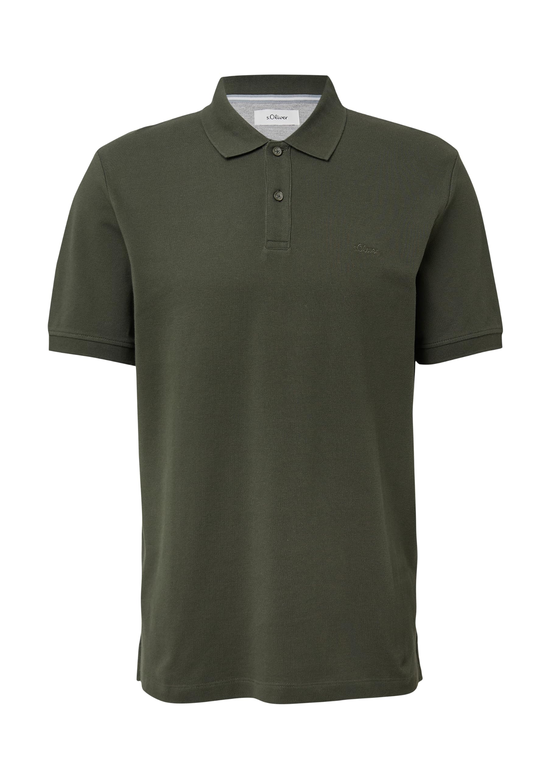 s.Oliver 2024581 Polohemd Olive 3XL aus Piqué-Baumwolle