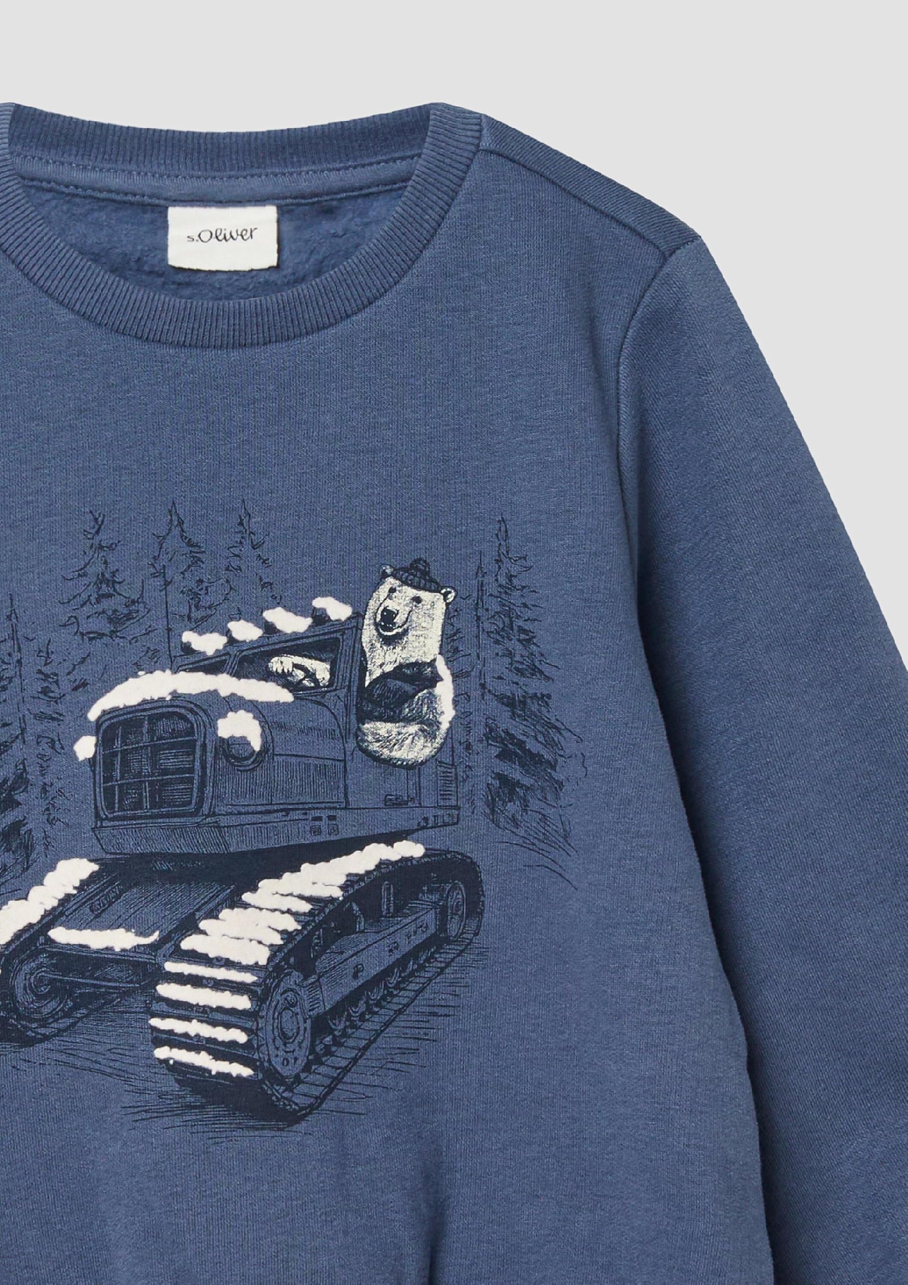 s.Oliver Red Label Sweatshirt royalblau 128-134 Frontprint