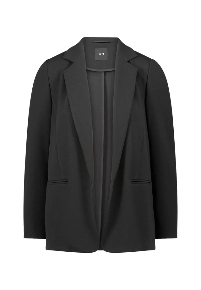 zero Longblazer offener Style Blazer Black Beauty Gr.40