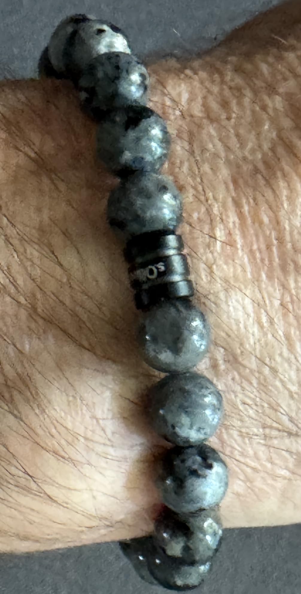 s.Oliver RED LABEL Beads Armband grau/blau Herren