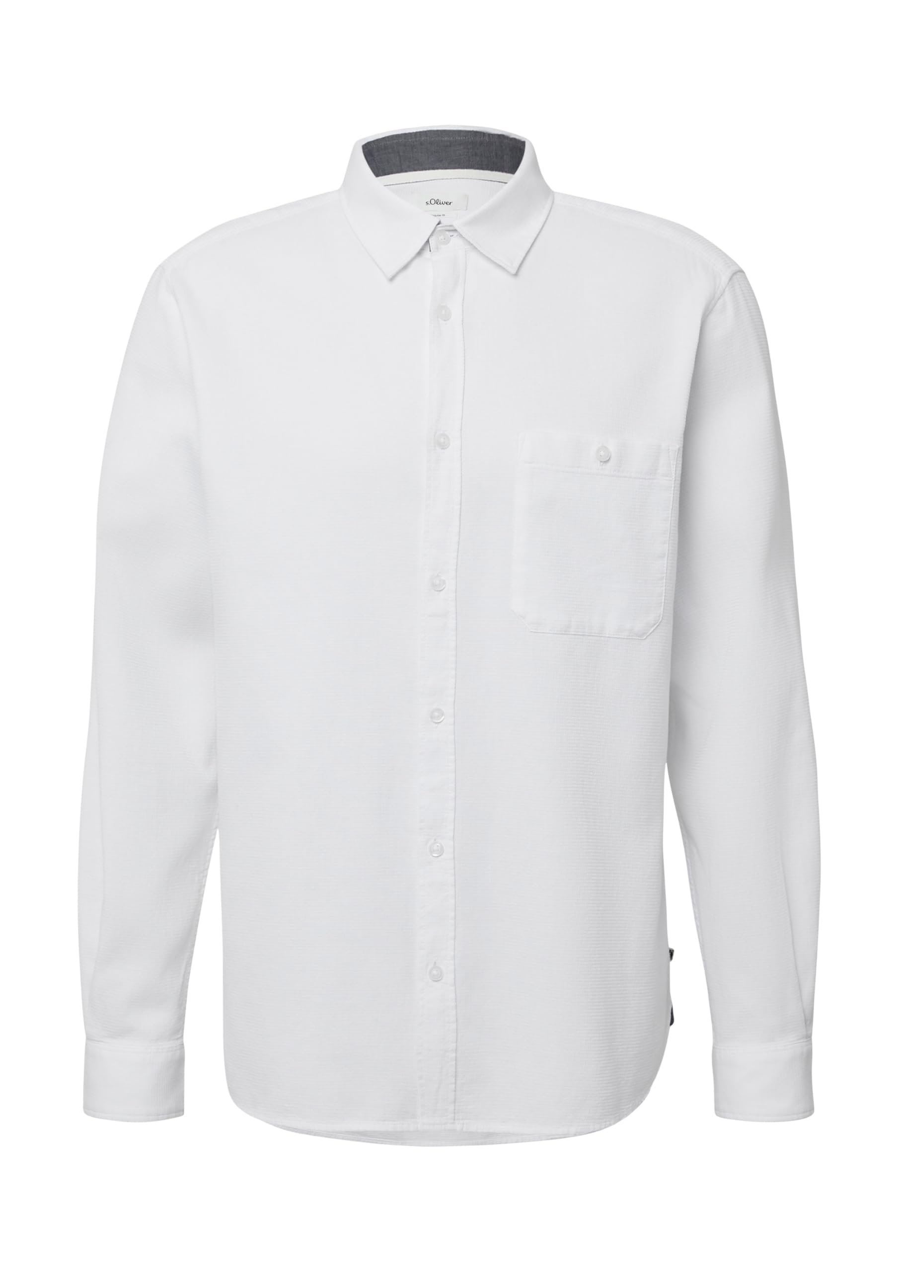 s.Oliver Red Label Hemd M weiß Regular Fit Baumwolle