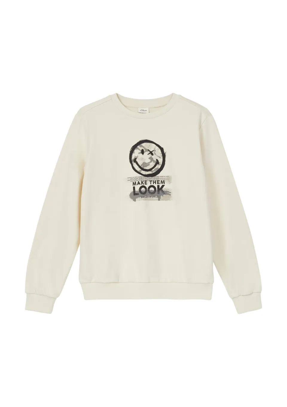 s.Oliver 2169222 Sweatshirt Grey Black Baumwolle