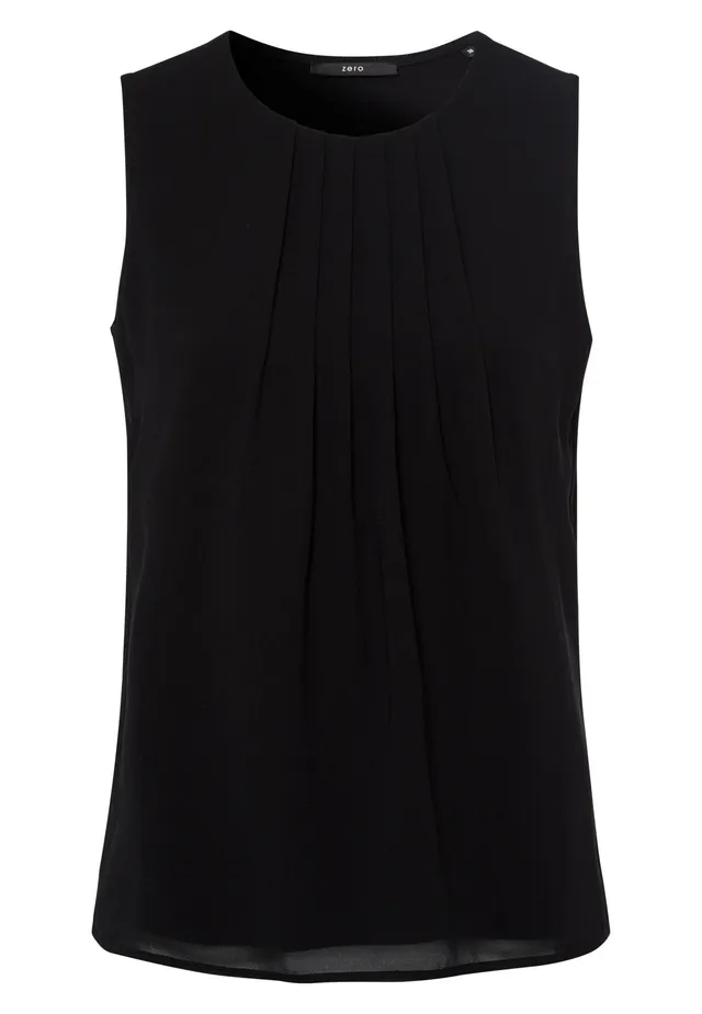 zero Blusentop mit Falten Damen 34 Black Beauty