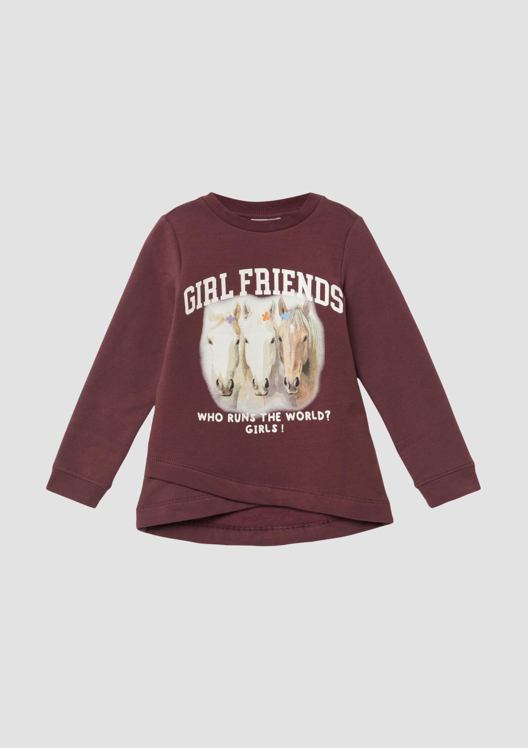 s.Oliver RED LABEL Sweatshirt Saum creme kuschelig 128-134