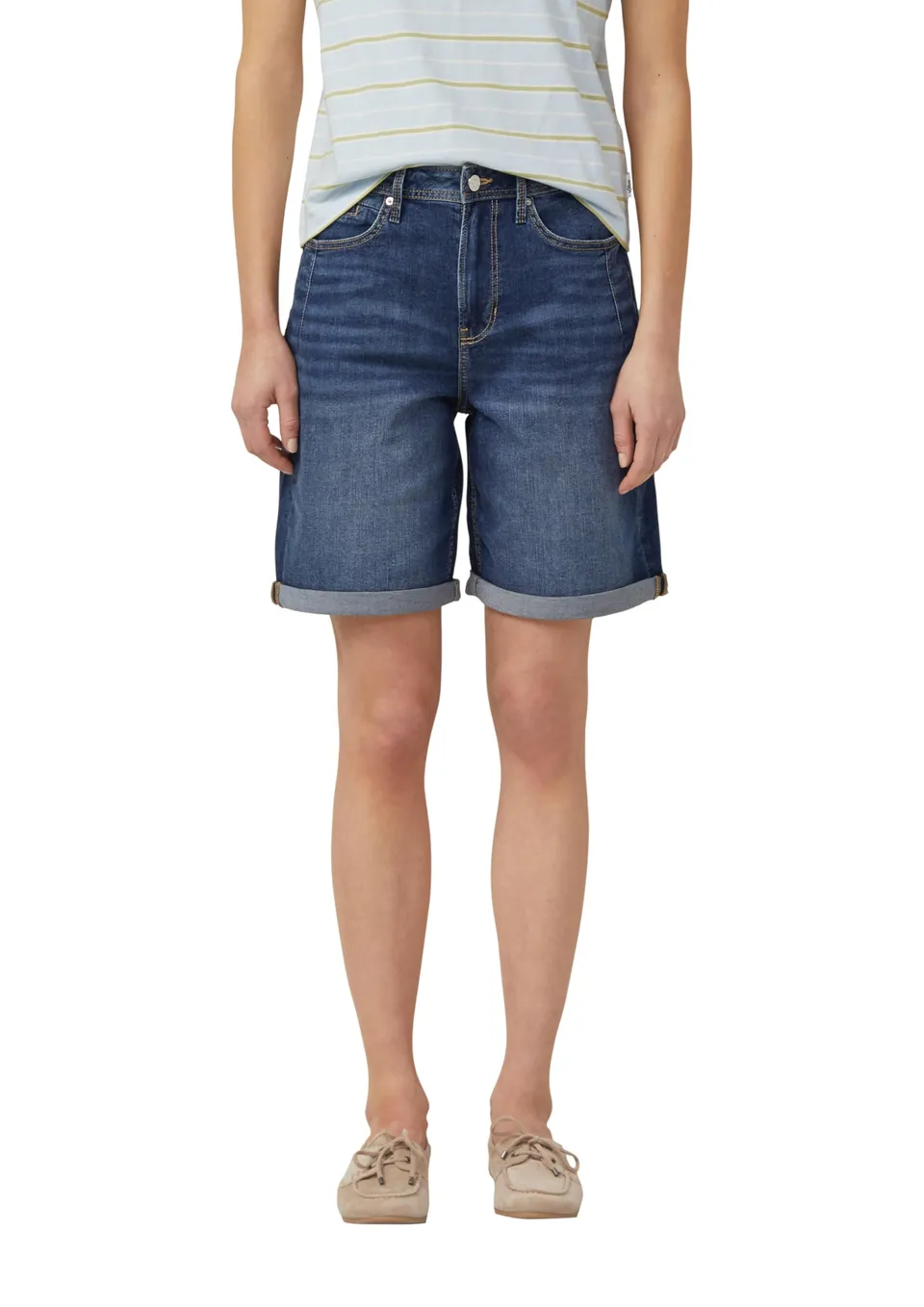 s.Oliver Suri High Rise Jeans-Shorts Bermuda Wide Leg