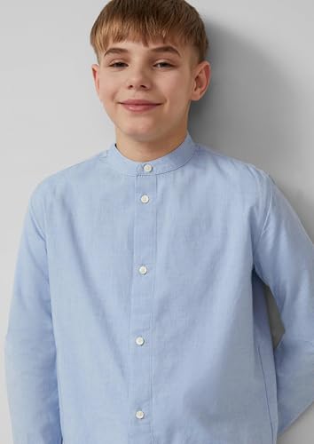 s.Oliver RED LABEL Chambray-Hemd Stehkragen 134-140 hell