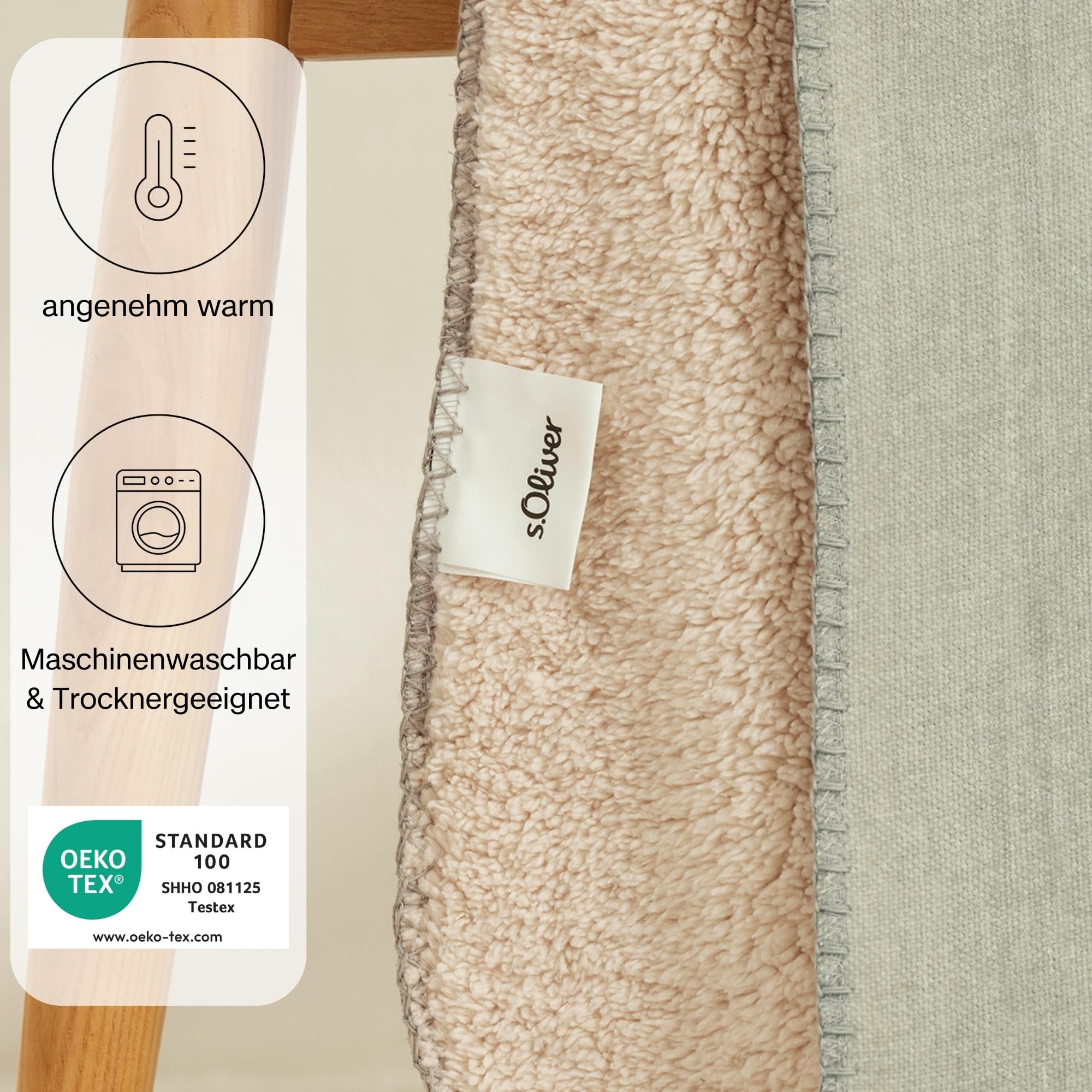 s.Oliver Lounge Decke 150x200 grün Kuscheldecke