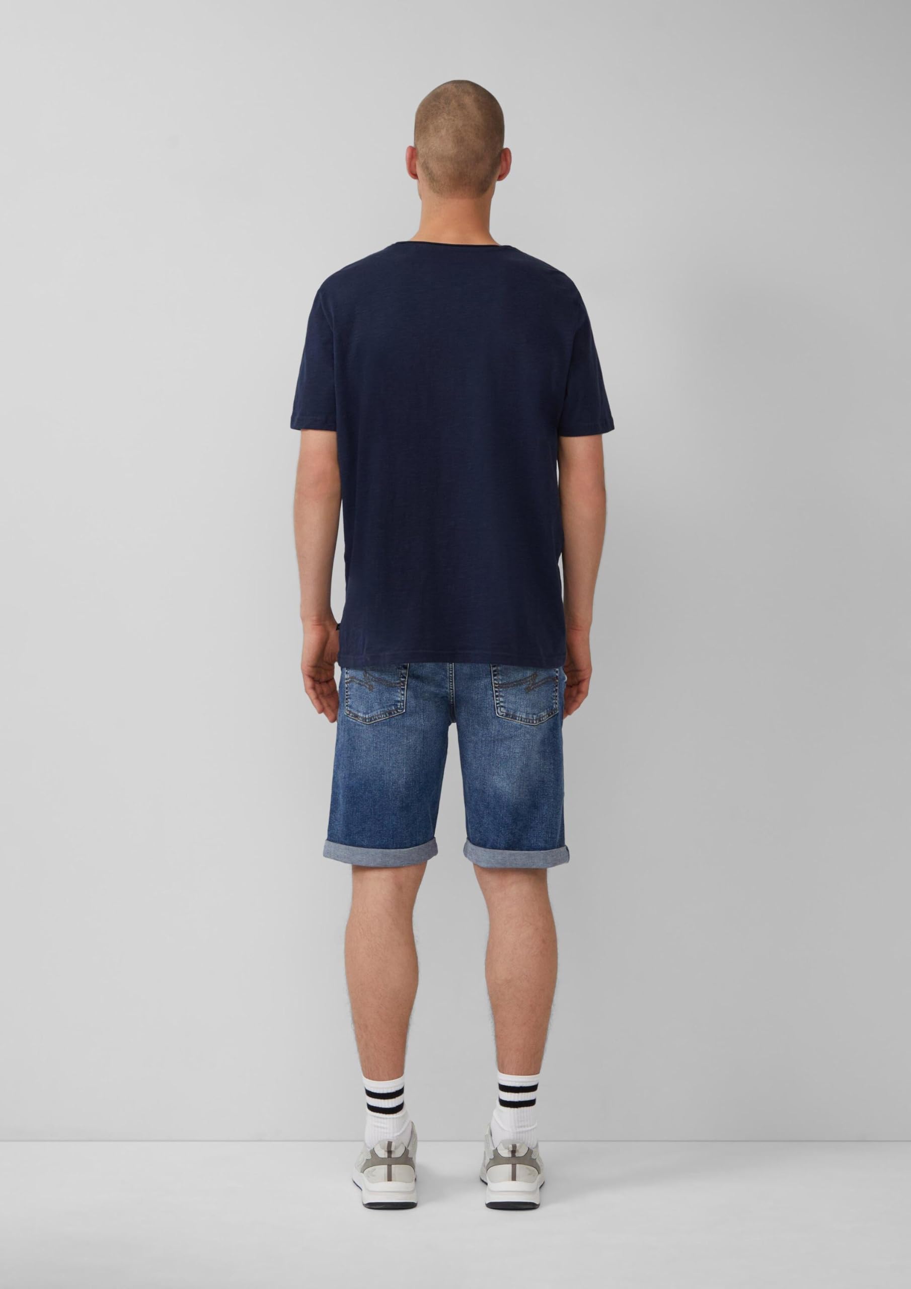 QS John Jeans-Shorts Mid Rise Gr.33 Regular Fit blau