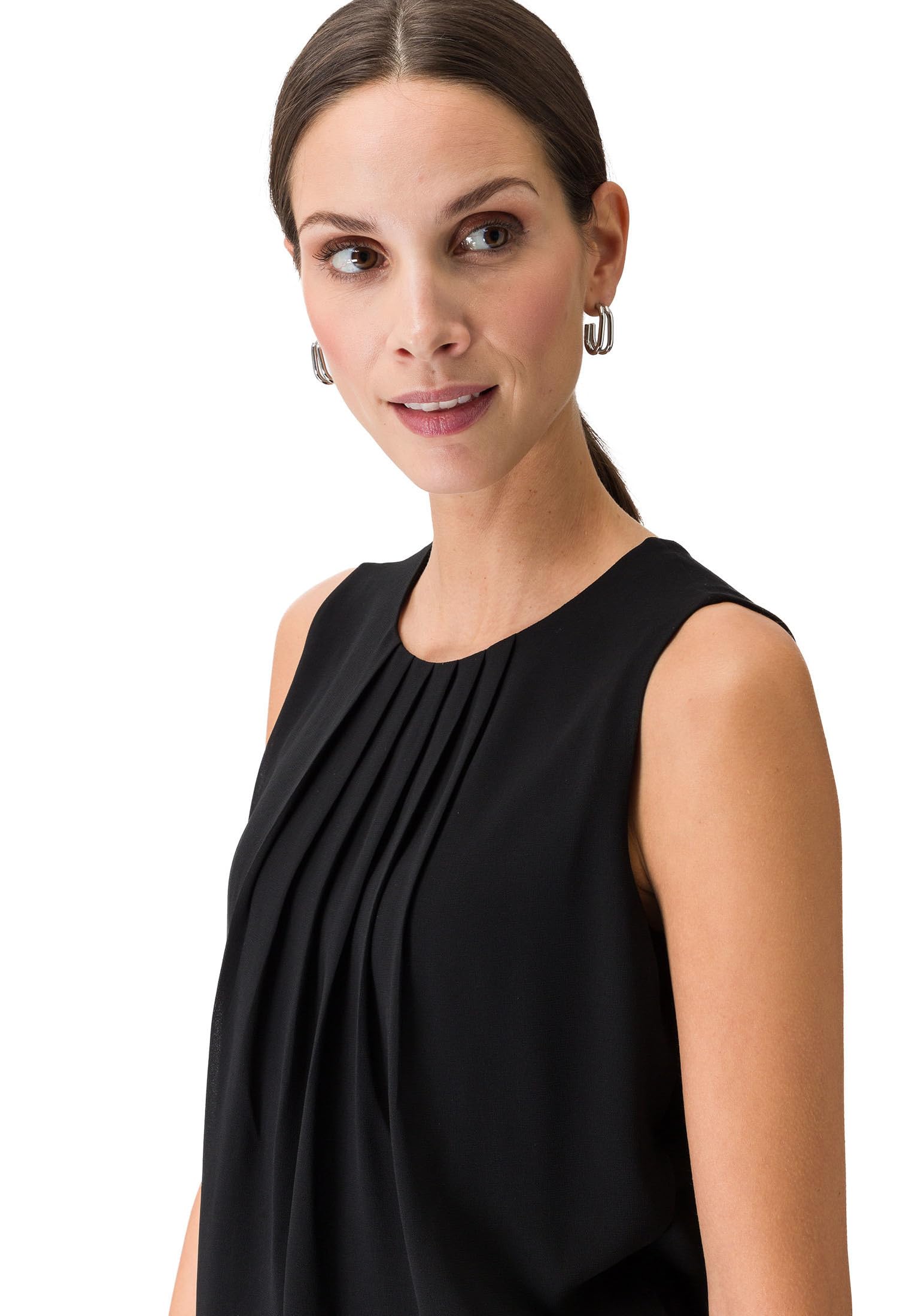 zero Blusentop mit Falten Damen 34 Black Beauty