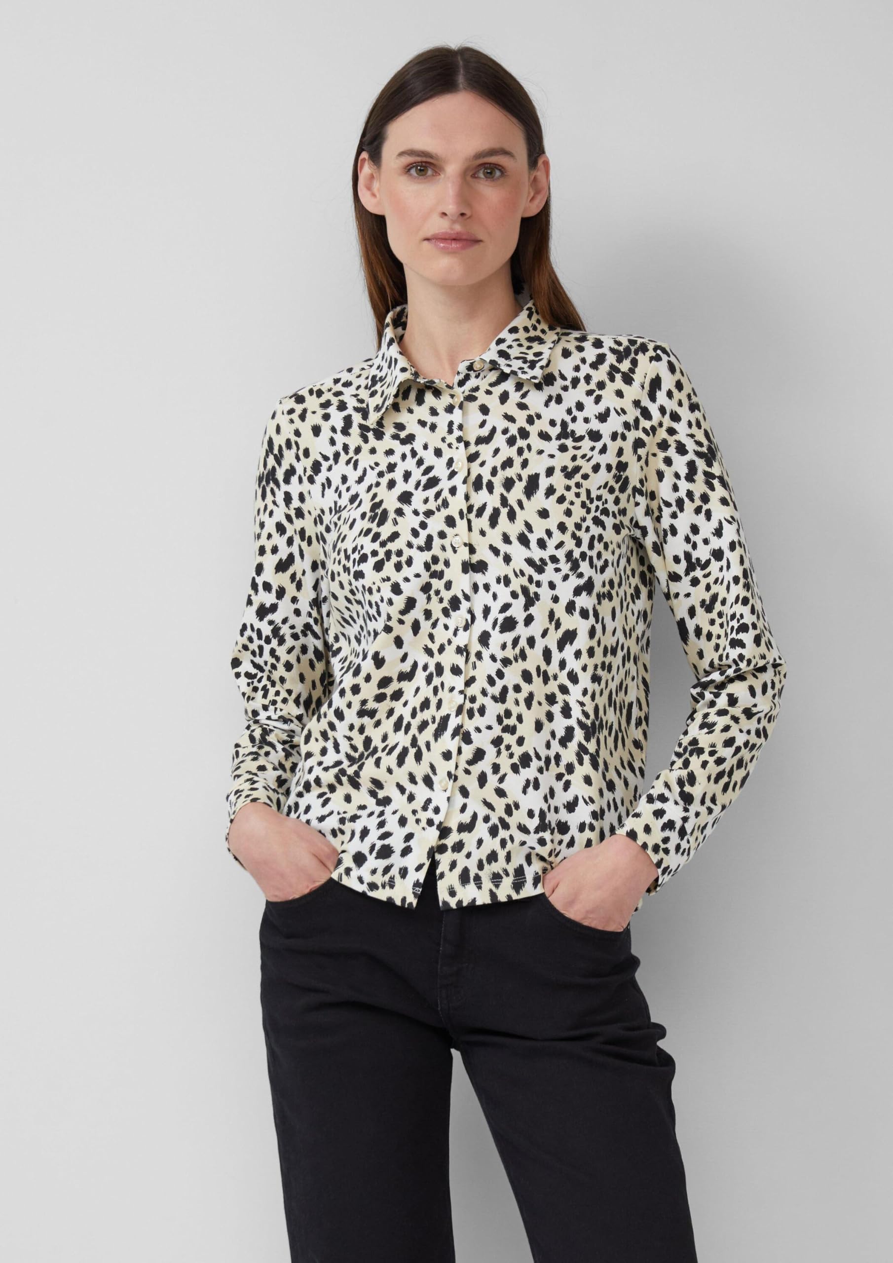 s.Oliver Jerseybluse Blusenshirt Gr. 38 Allover-Print