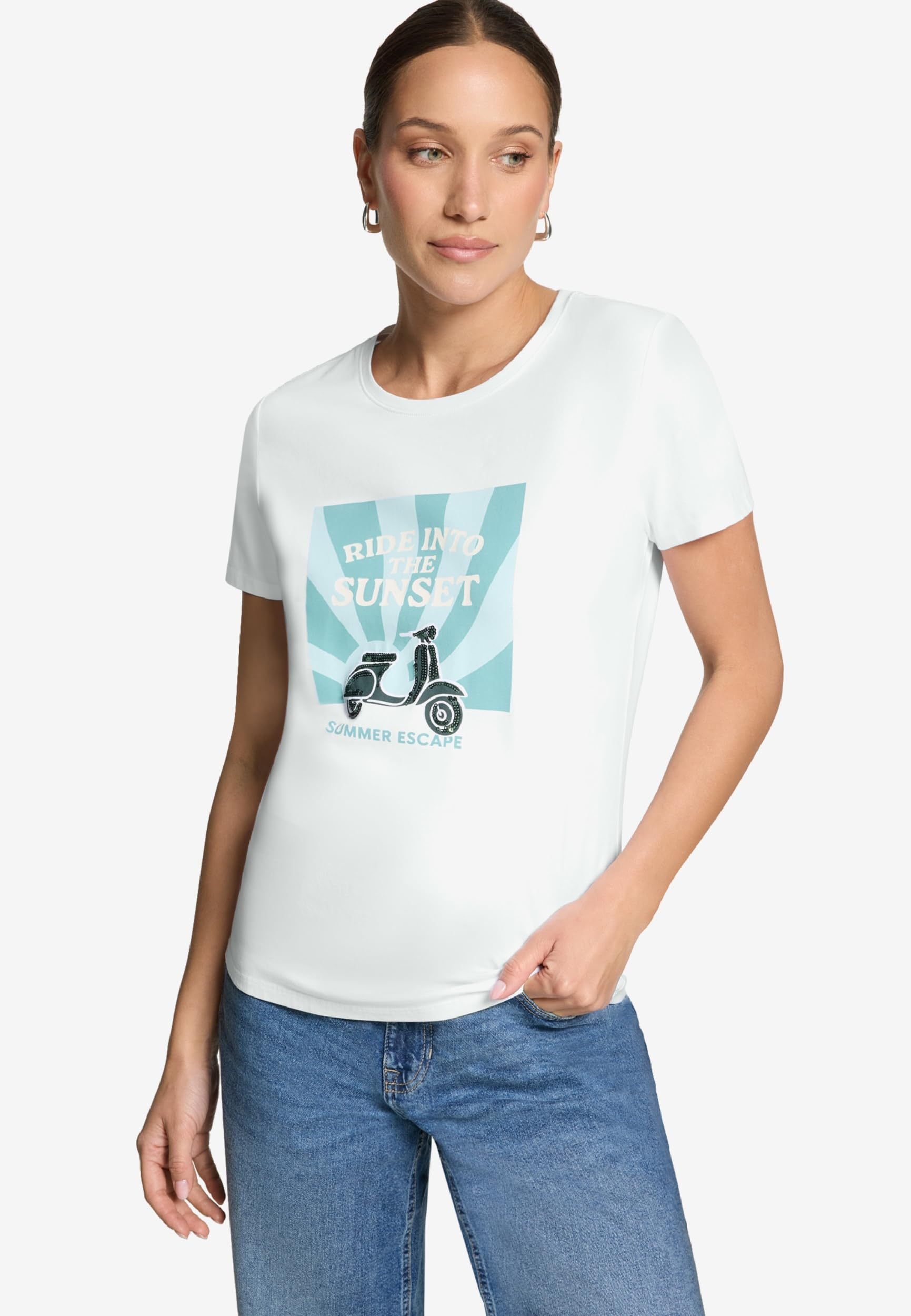 zero Shirt Kurz 1/2 Arm Damenshirt mit Print