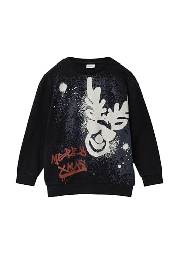 s.Oliver Red Label X-Mas Sweatshirt schwarz Oversize
