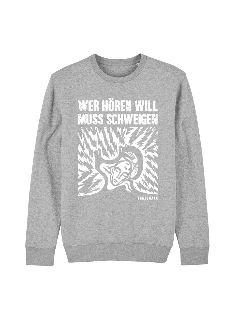 dna merch Friedemann Wer Hören Will Muss Schweigen Sweater Schwarz