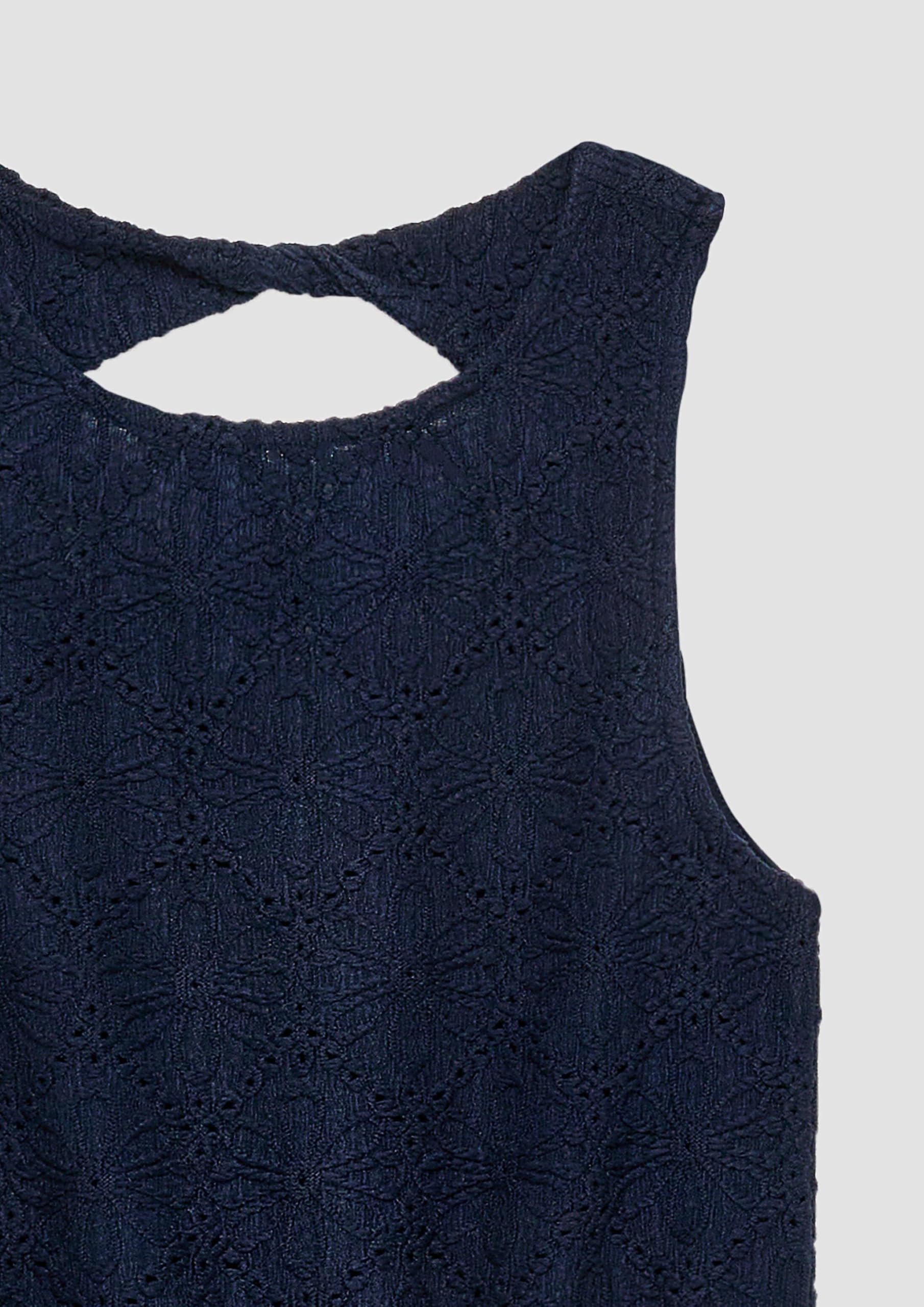 s.Oliver Red Label Cut-Out Kleid navy Strickmuster