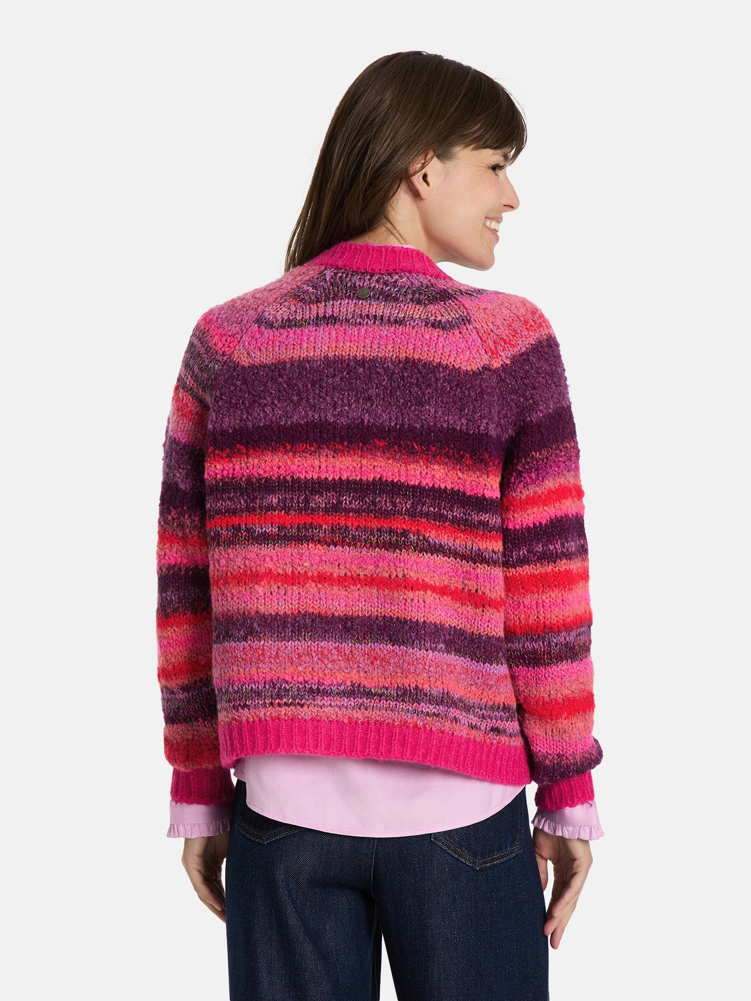 Lieblingsstück AmeliaL Strickjacke pink mit Alpaka