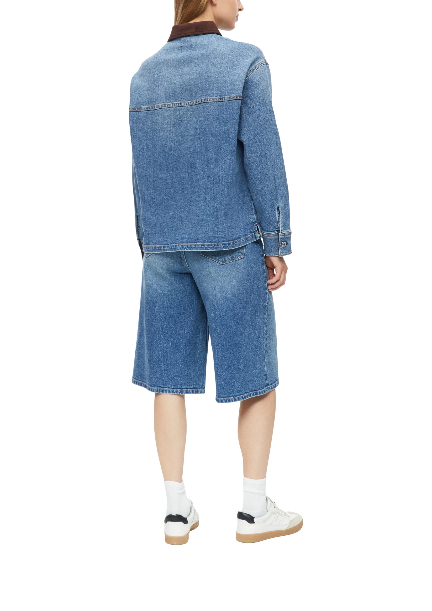 s.Oliver Red Label Jeans-Overshirt Velourskragen Gr. 36