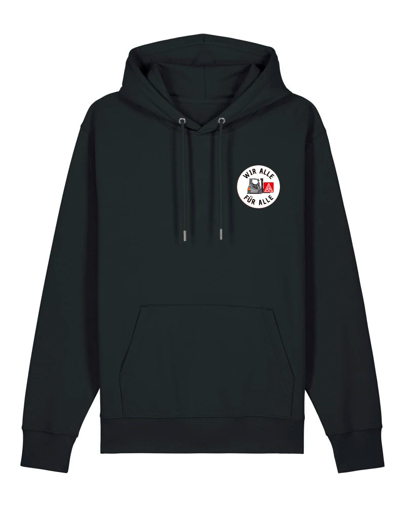 dna merch STILL Kapuzenpullover Hoodie Schwarz Biobaumwolle