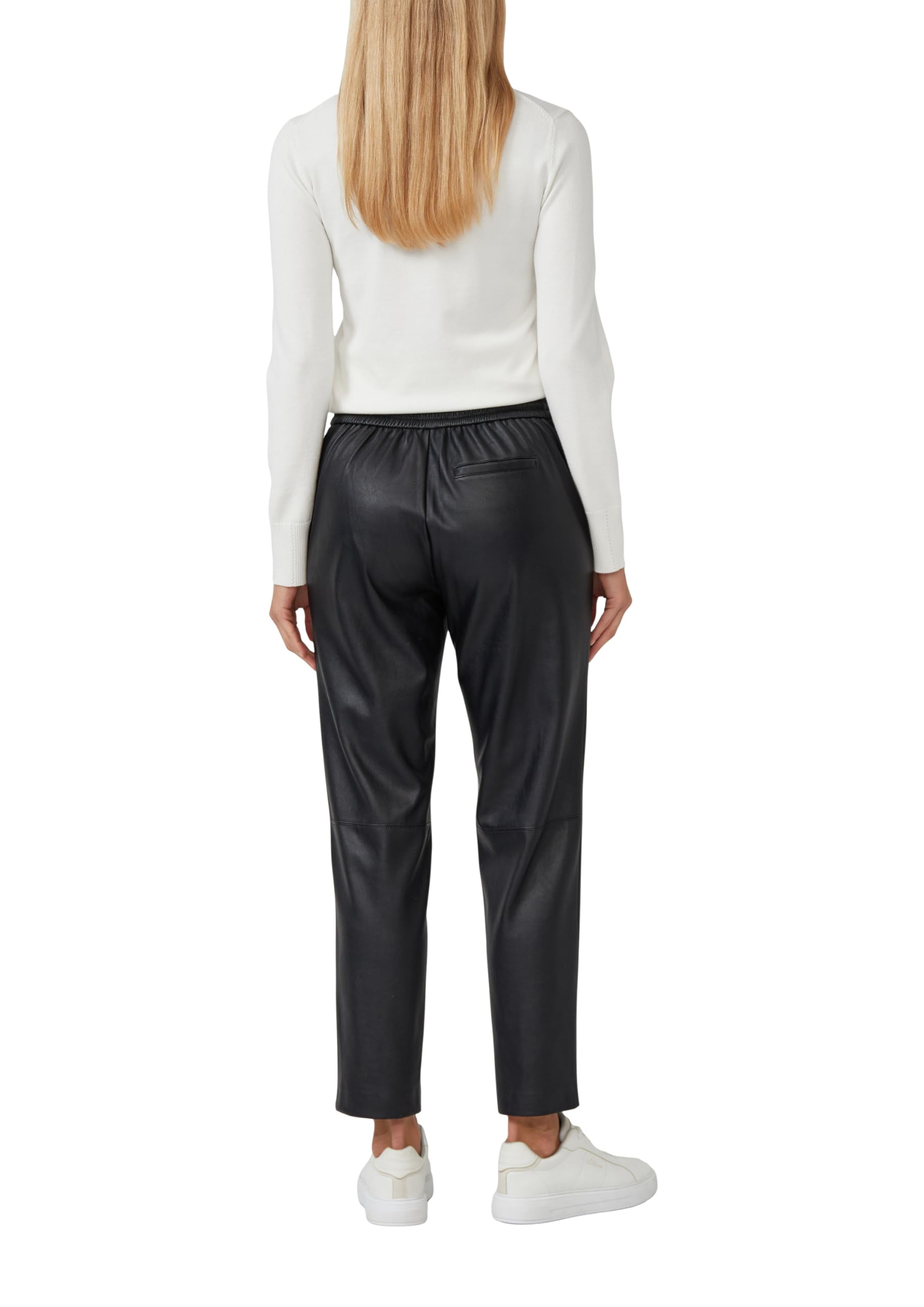 s.Oliver Junior Jogpants Lederimitat Hose mit Tunnelzug schwarz
