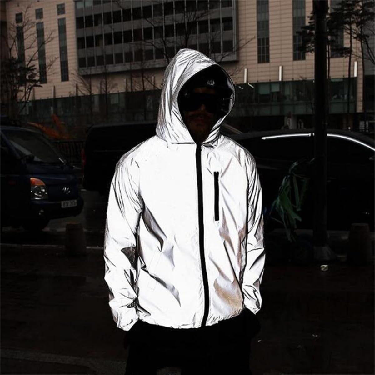 Singular Reflective Jacke Grau Gr.L winddicht unisex