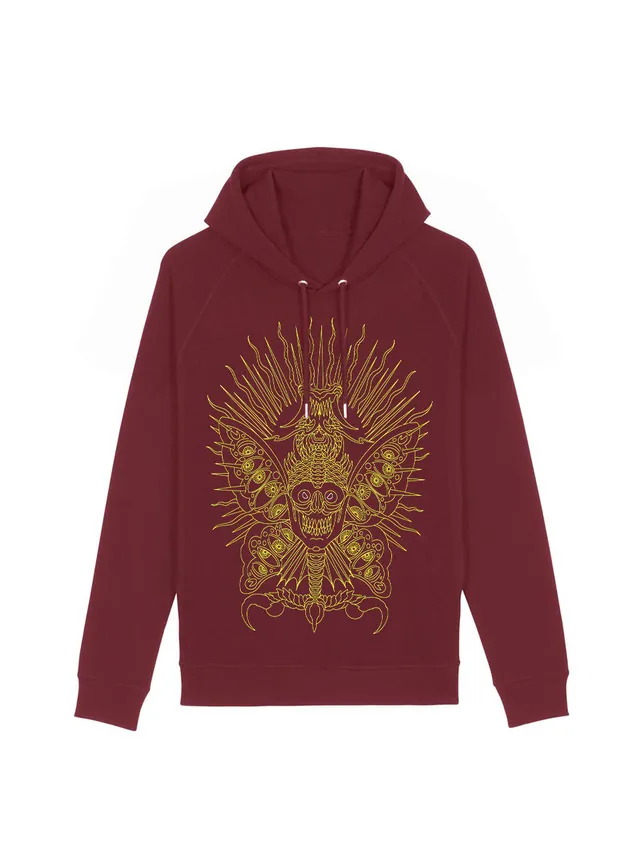 Der Loco Sailor Scary Butterfly V2 Hoodie Biobaumwolle