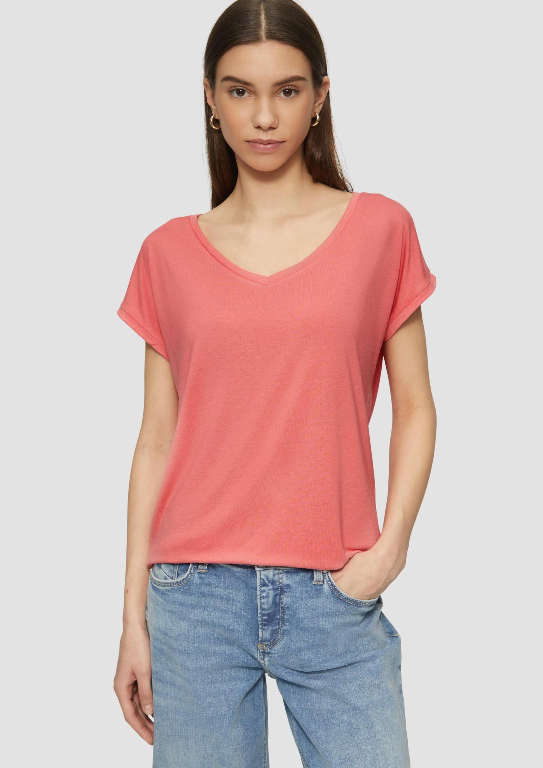 s.Oliver QS T-Shirt Modalmix Locker Leicht zu pflegen