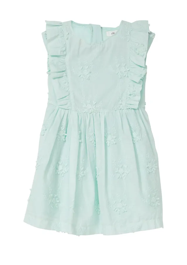 s.Oliver Junior Flügelärmel Kleid floral grün