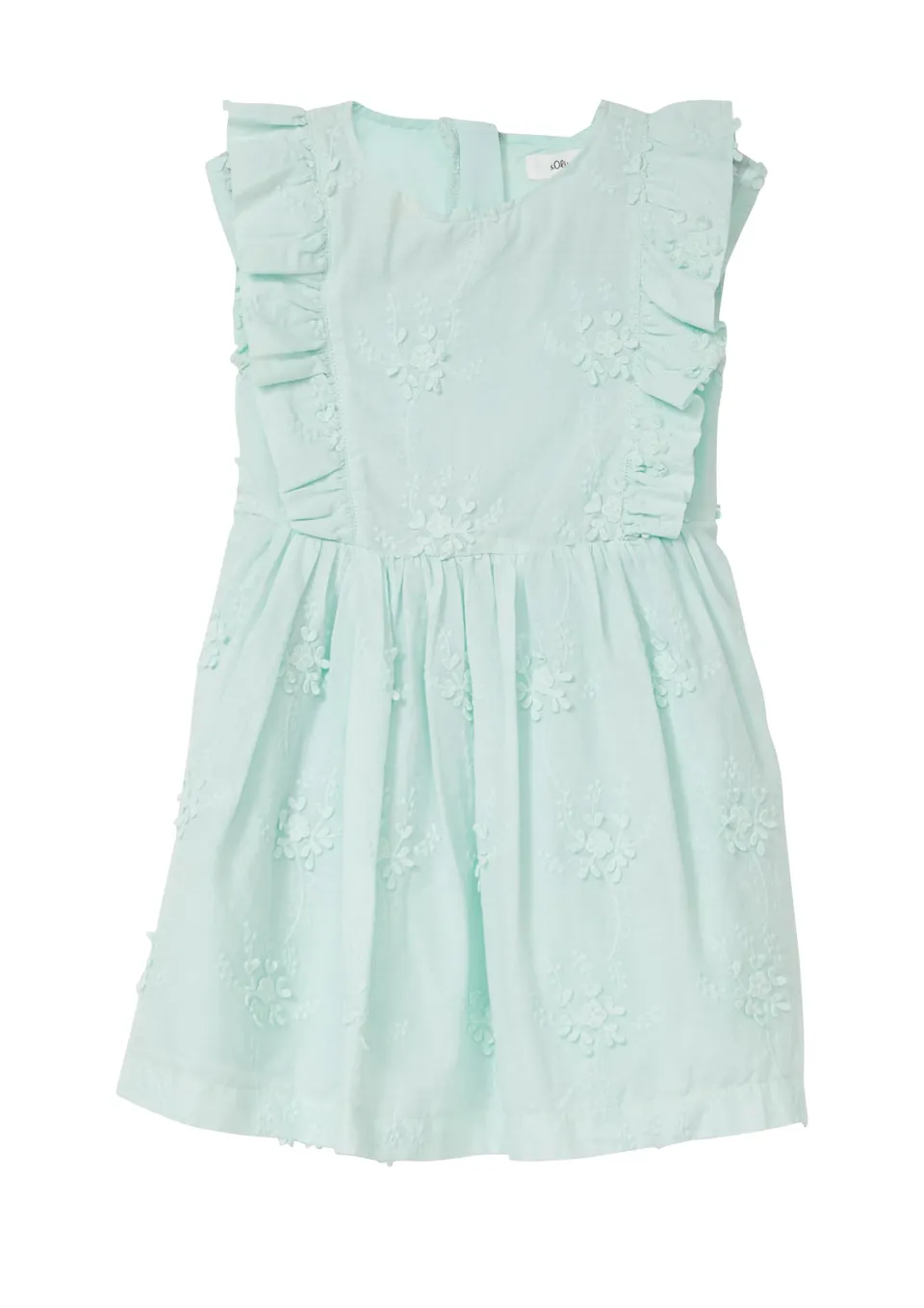 s.Oliver Junior Flügelärmel Kleid floral grün