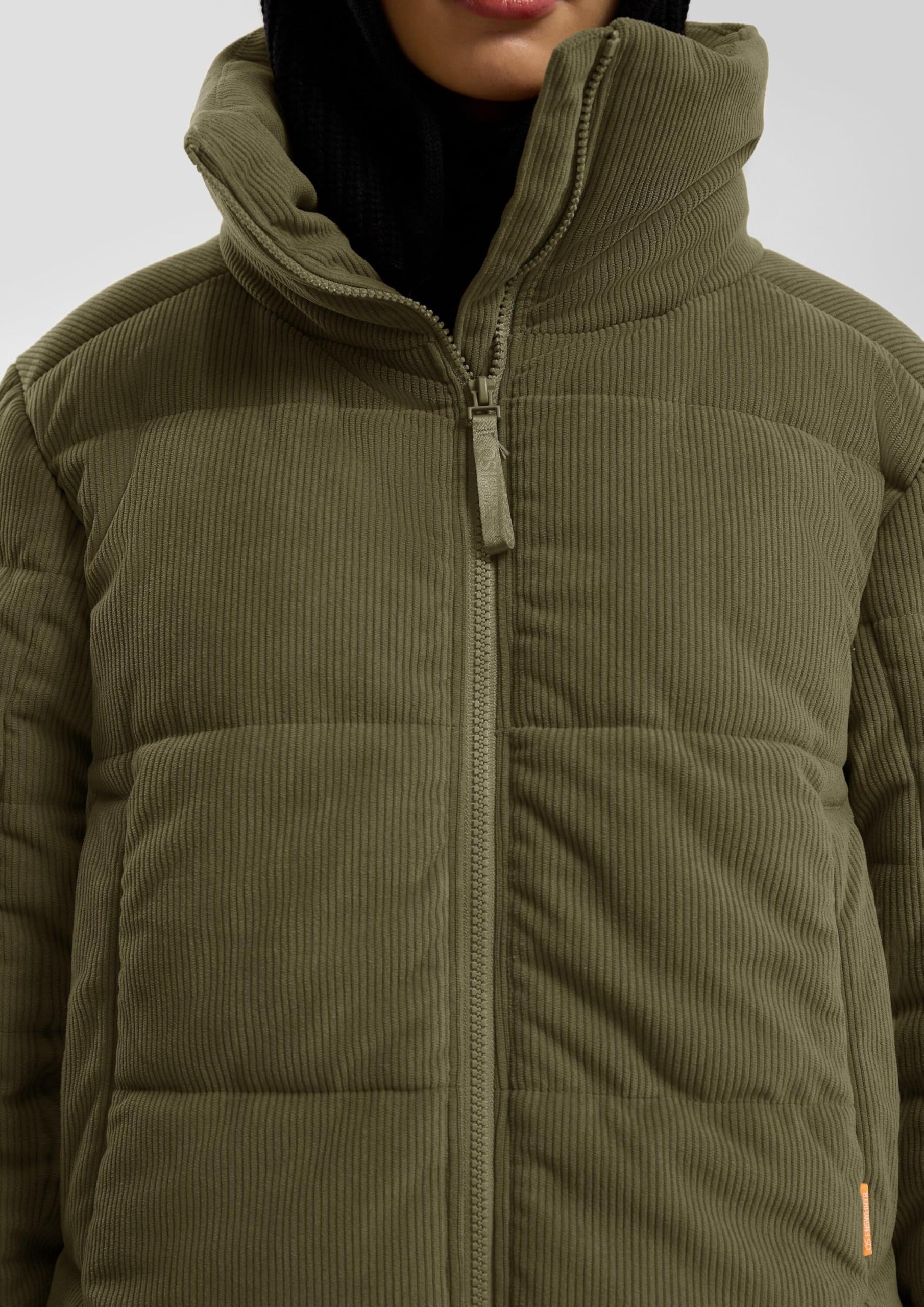 s.Oliver QS Wattierte Cord Steppjacke Oliv Gr. L