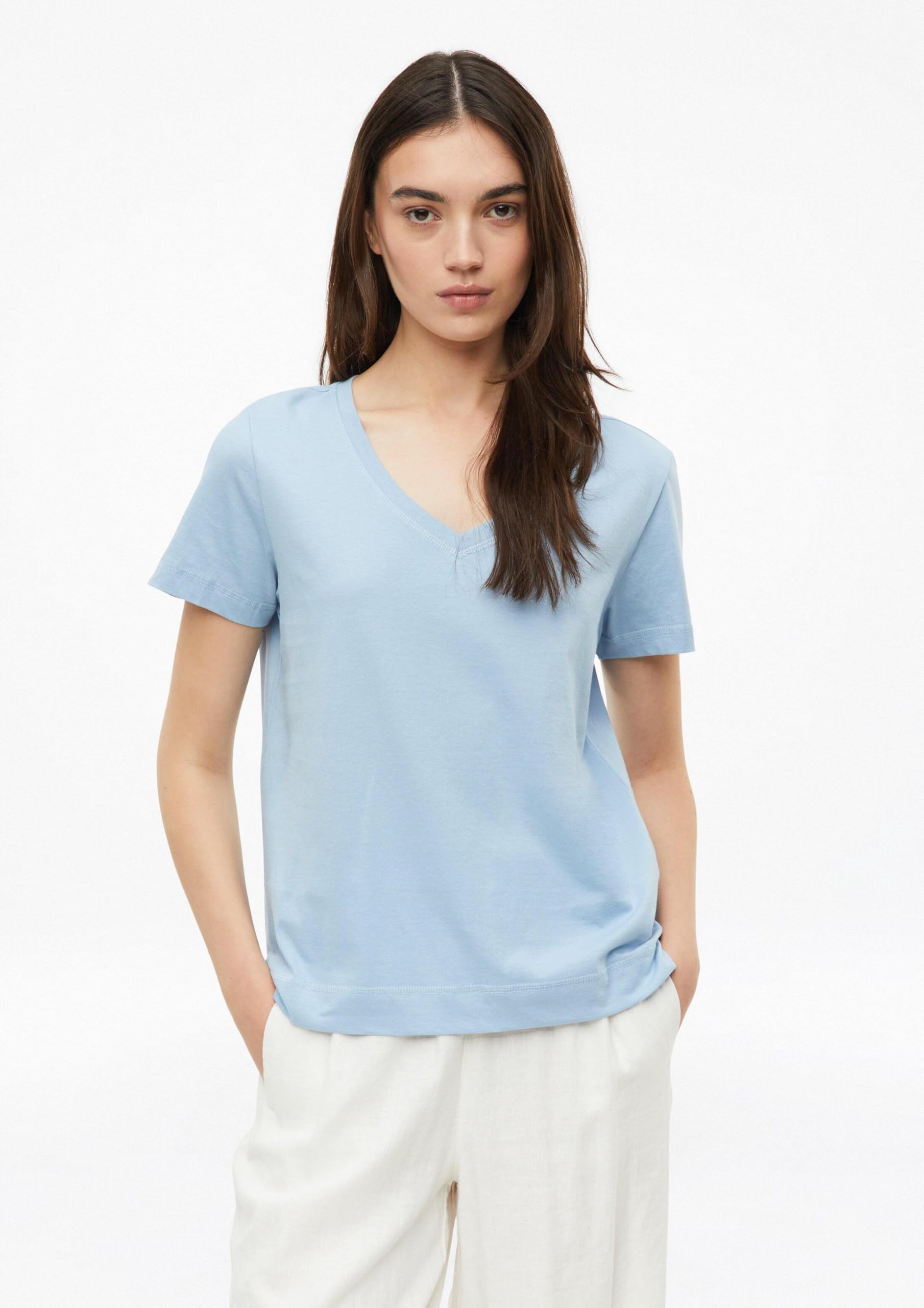 s.Oliver RED LABEL T-Shirt Damen V-Ausschnitt Baumwolle