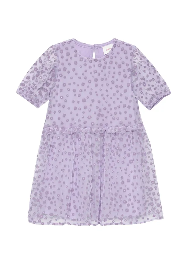 s.Oliver Junior Tüllkleid Glitzer lavendel Gr. 140