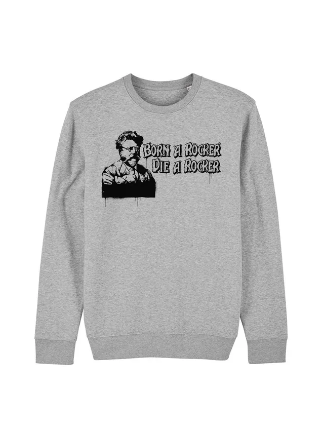 dna merch Born A Rocker Rundhalspullover Rudolf Rocker