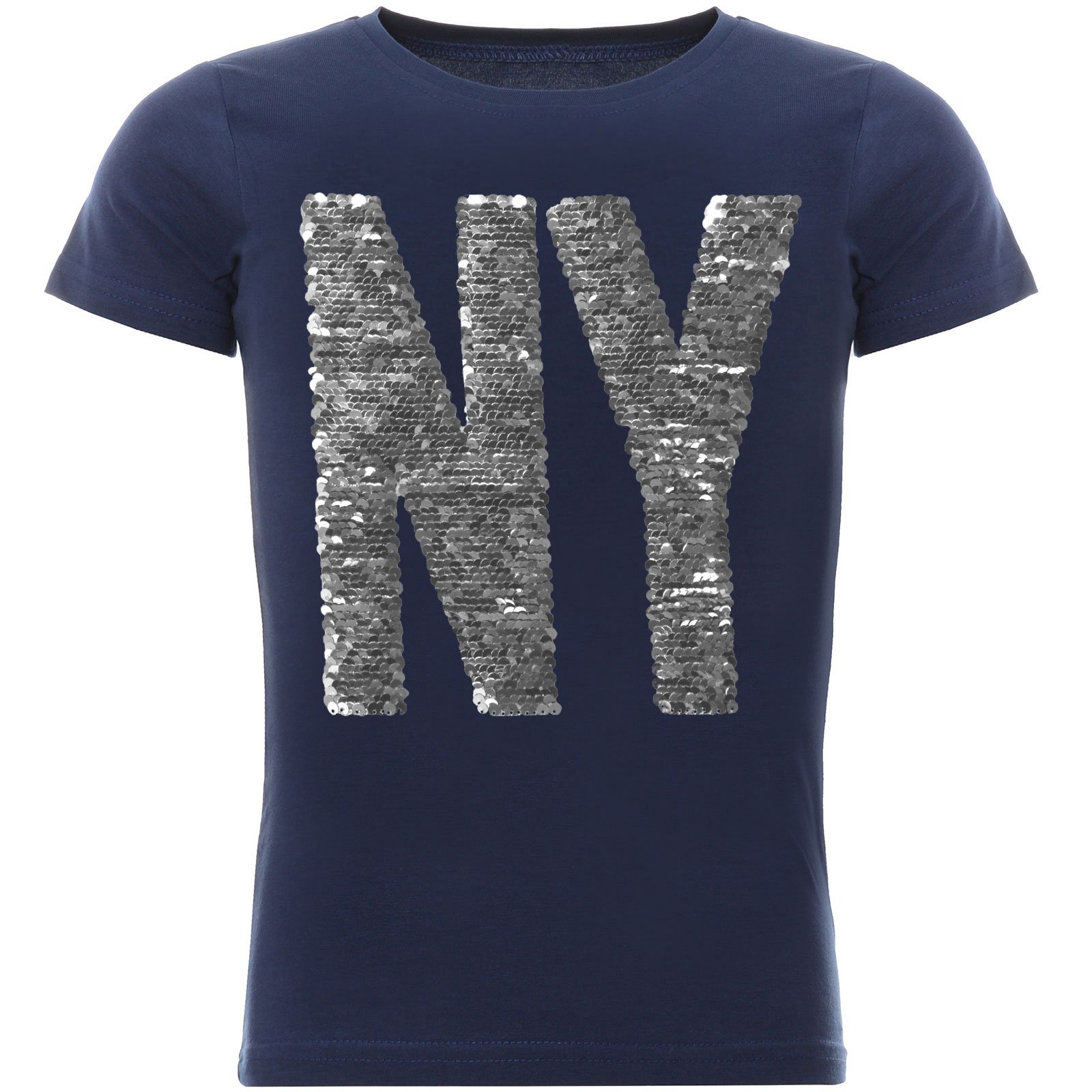 BEZLIT New York Totenkopf T-Shirt Wendepailletten 116-122