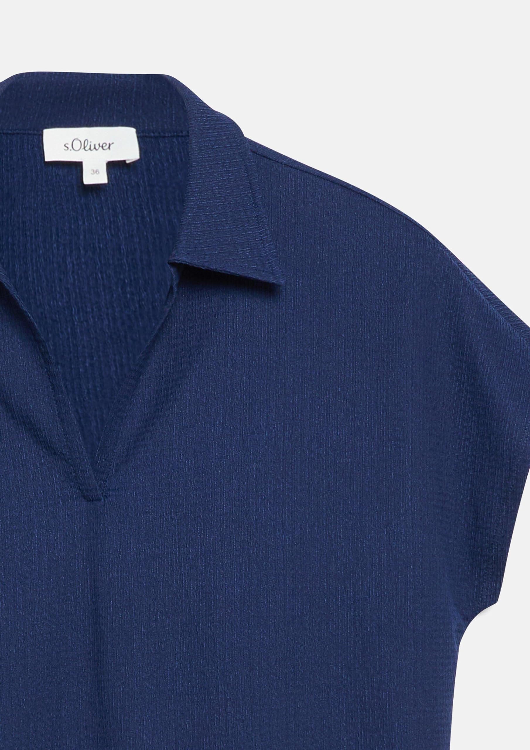 s.Oliver RED LABEL Polo-Shirt 46 dunkelblau V-Ausschnitt