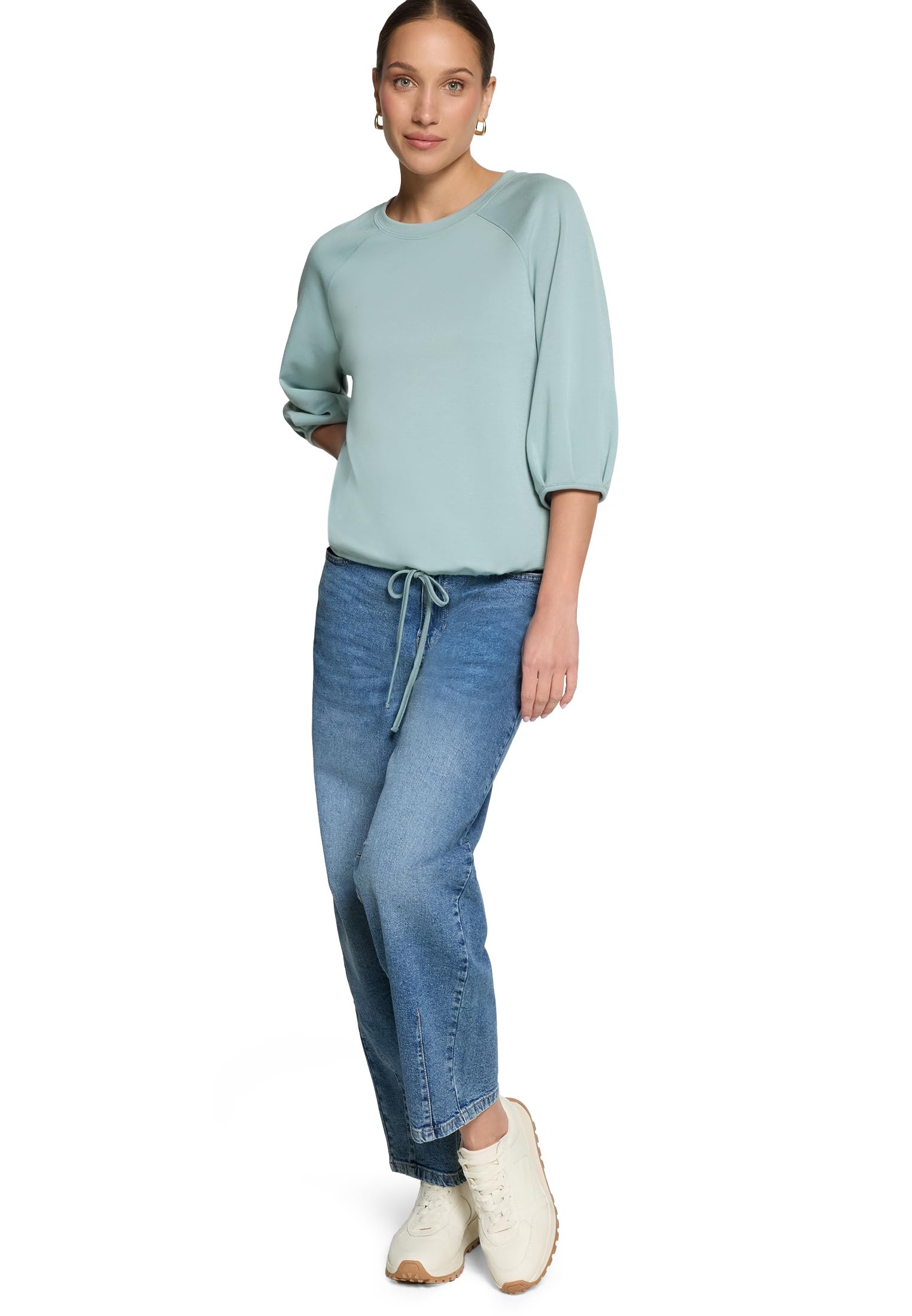zero Sweatshirt unifarben Gr. 38 Silver Blue