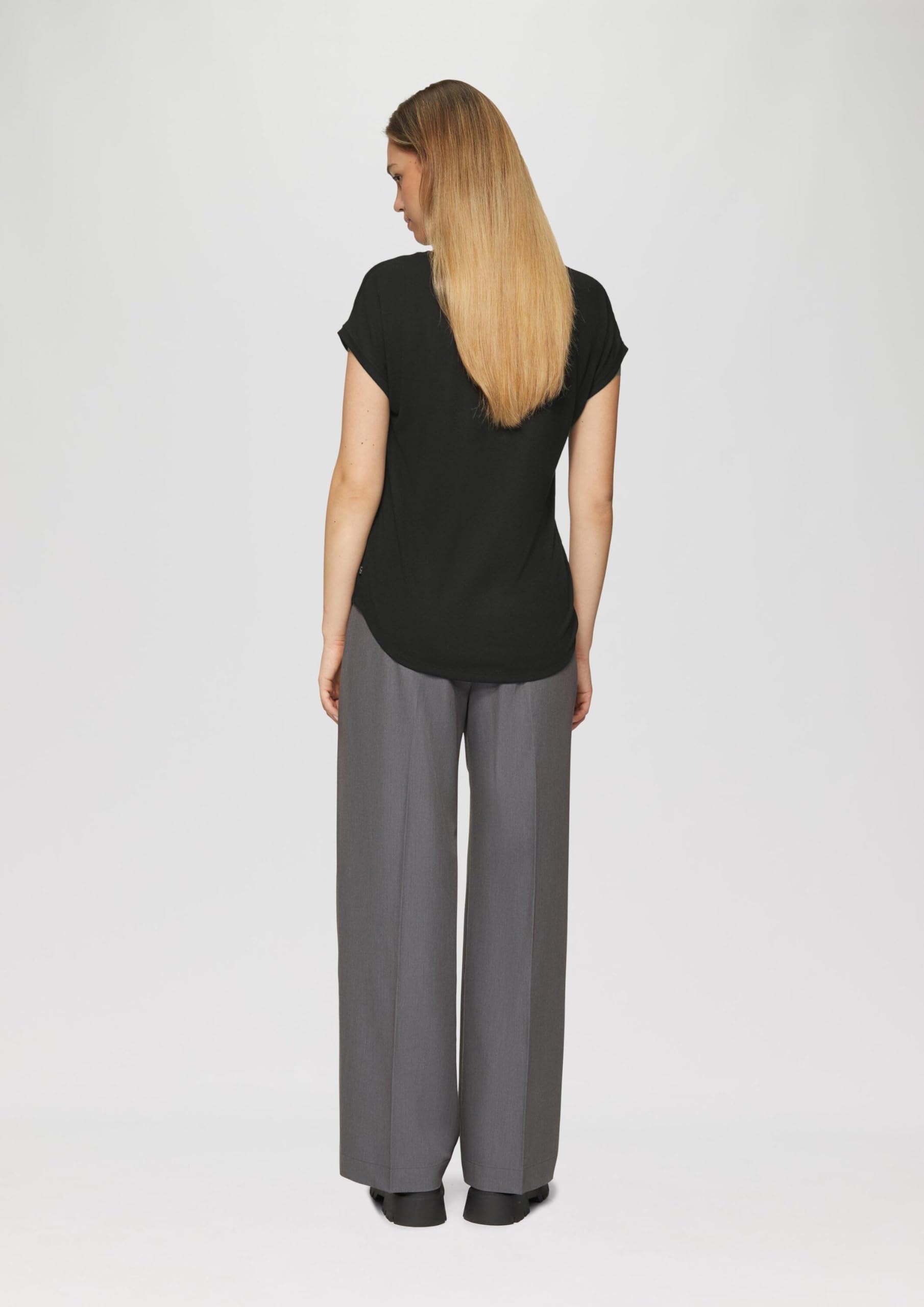 QS by s.Oliver lockeres T-Shirt Modalmix Damen leger