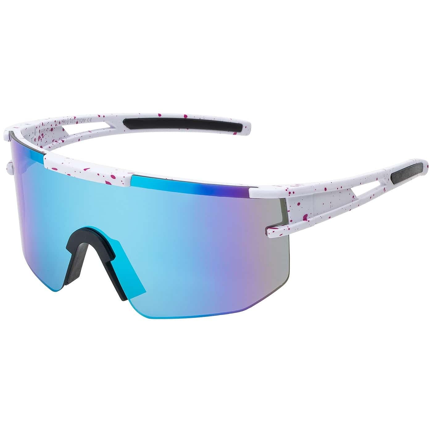 BEZLIT Sport Sonnenbrille Shield Rot-Gelb-Blau UV400