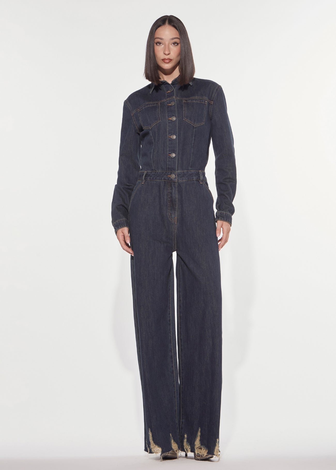 Denny Rose Regular Denim Overall Dark Indigo