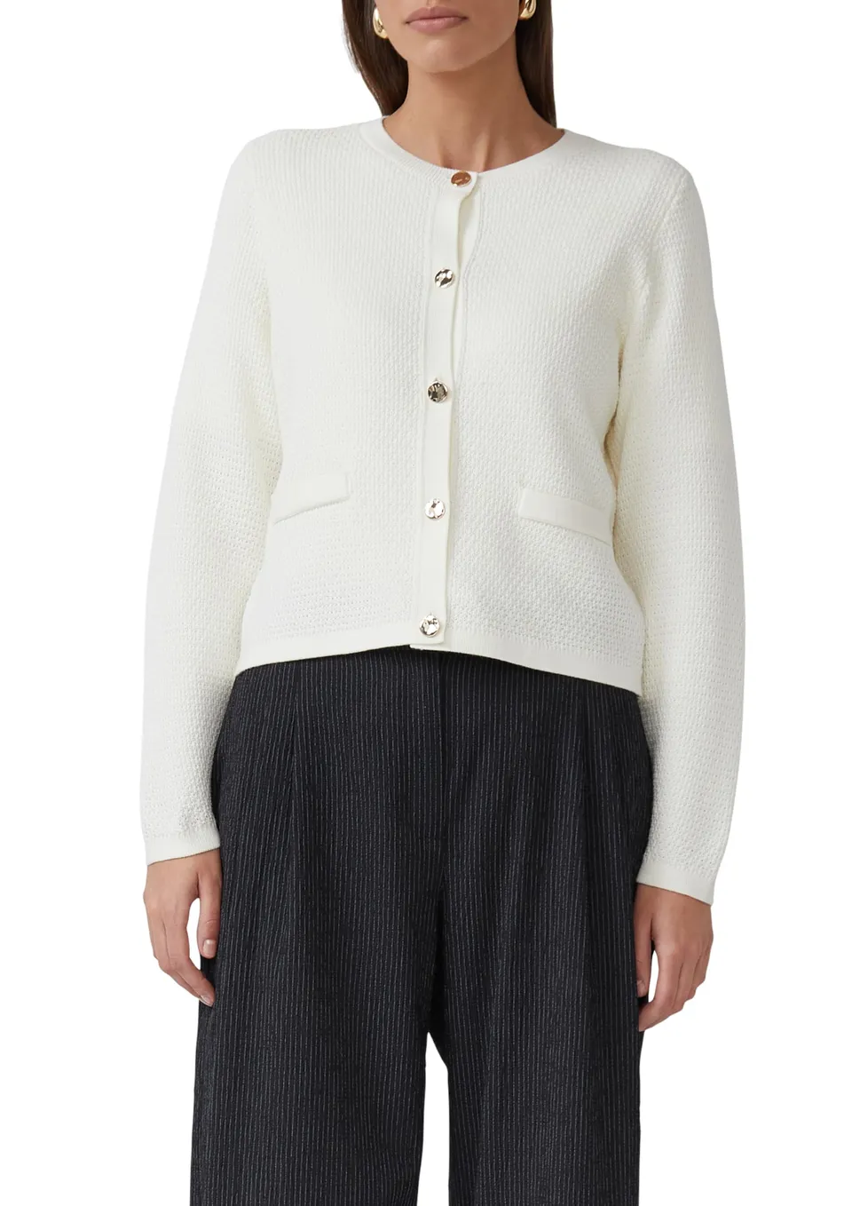 s.Oliver Junior 2165950 Cardigan weiß Gr.42 Knopfleiste