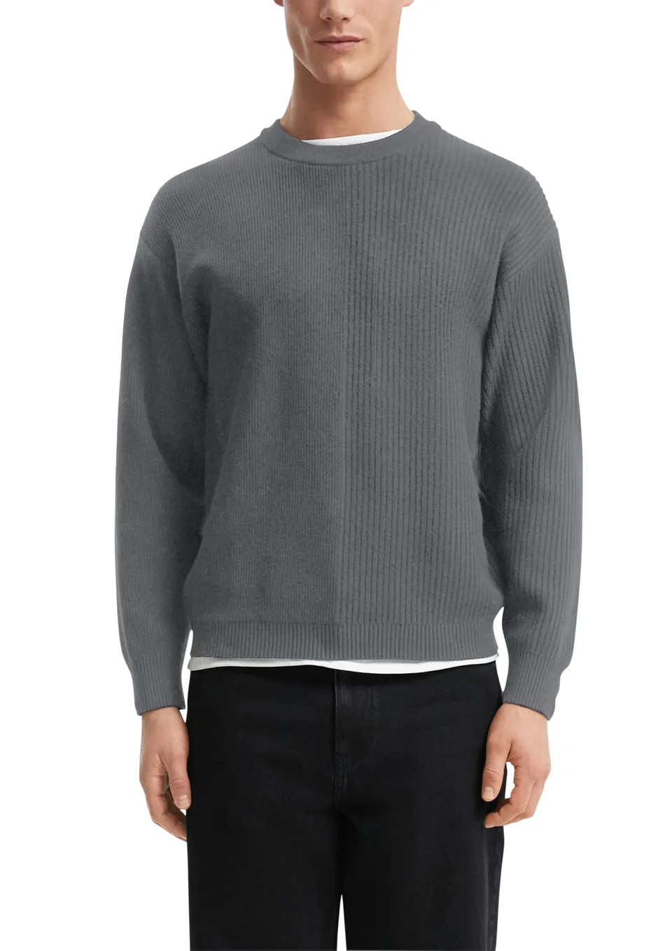 s.Oliver QS Strickpullover mit Layering Pullover langarm