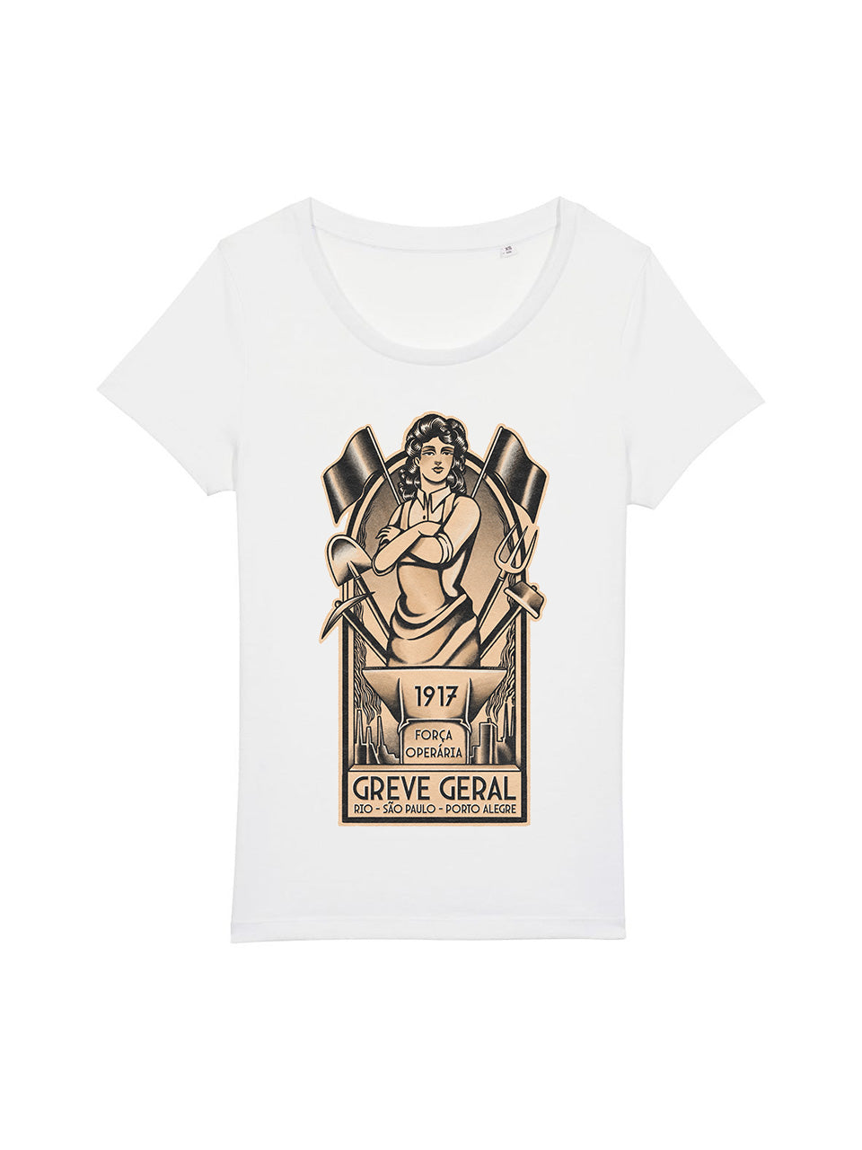 dna merch Força Operária 1917 T-Shirt Damen weiß