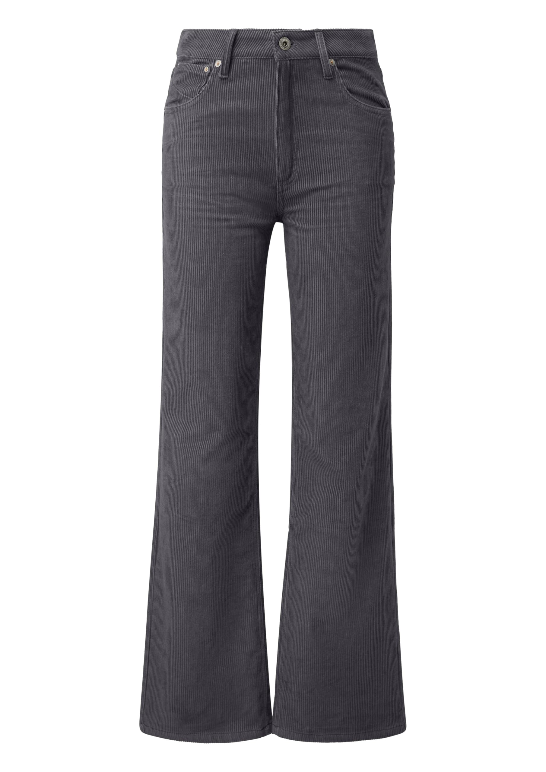 QS by s.Oliver Coated Trouser 2170529 Cordhose grau 42W/30L