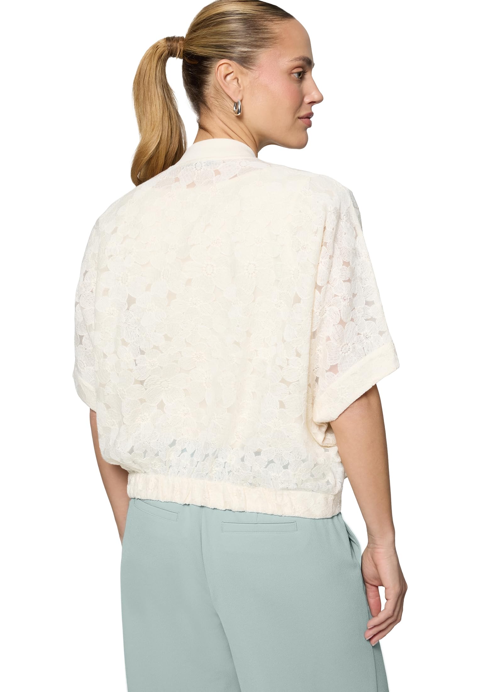 zero Spitzenjacke Kurzarm Gr. 40 Eggnog elegant