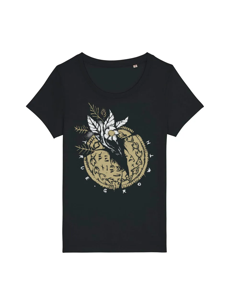 dna merch Wahres Wachstum T-Shirt Damen schwarz Baumwolle