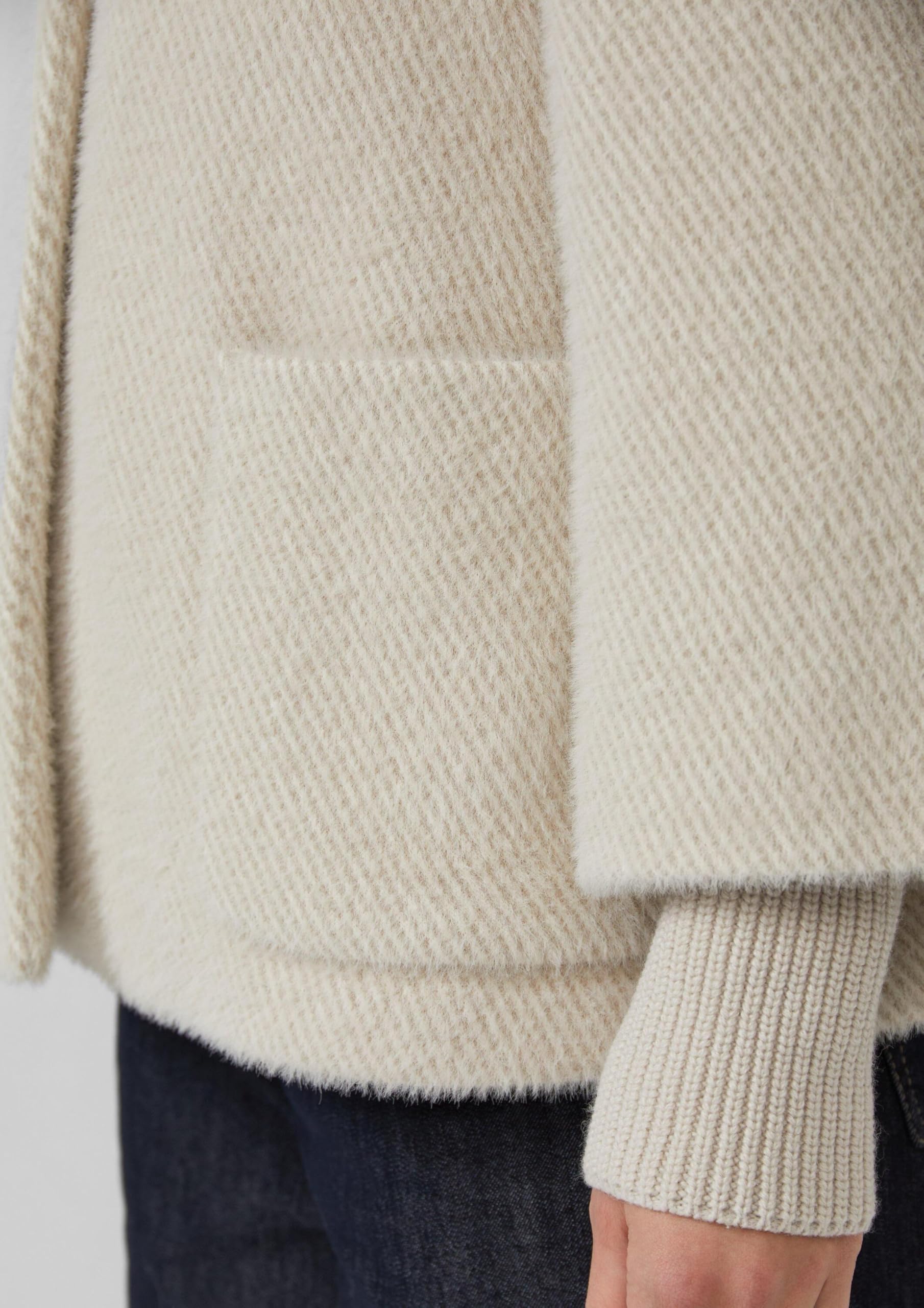 s.Oliver Teddy-Plüsch Jacke helles beige Gr.42 kurz