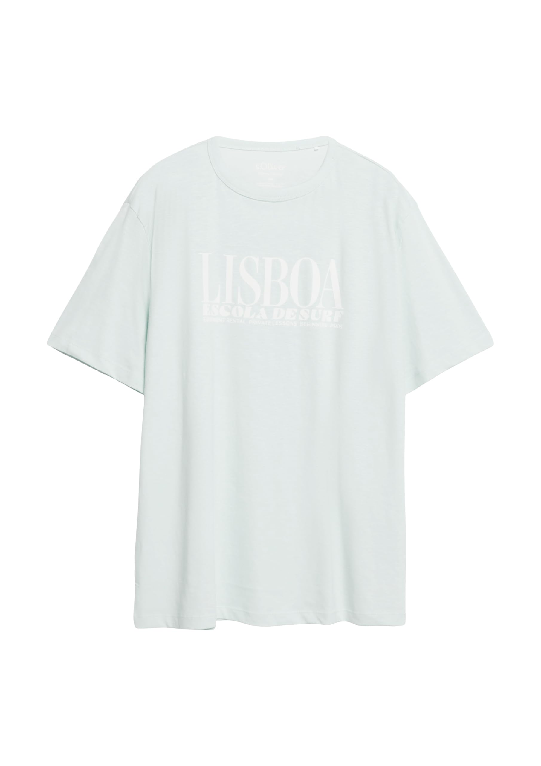 s.Oliver 2181139 T-Shirt Frontprint XXL Blue Green Baumwolle