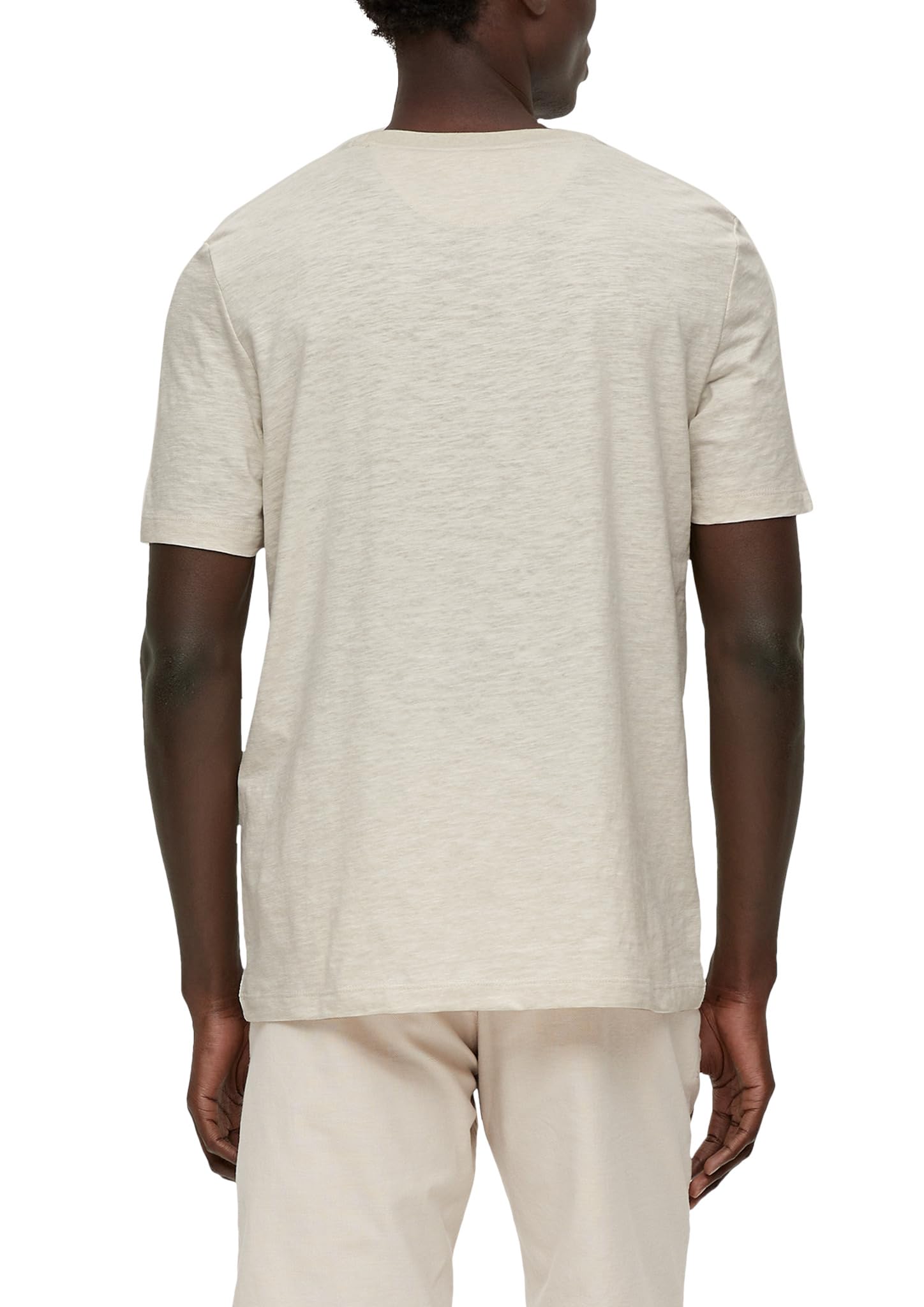 s.Oliver Frontprint T-Shirt M ecru meliert