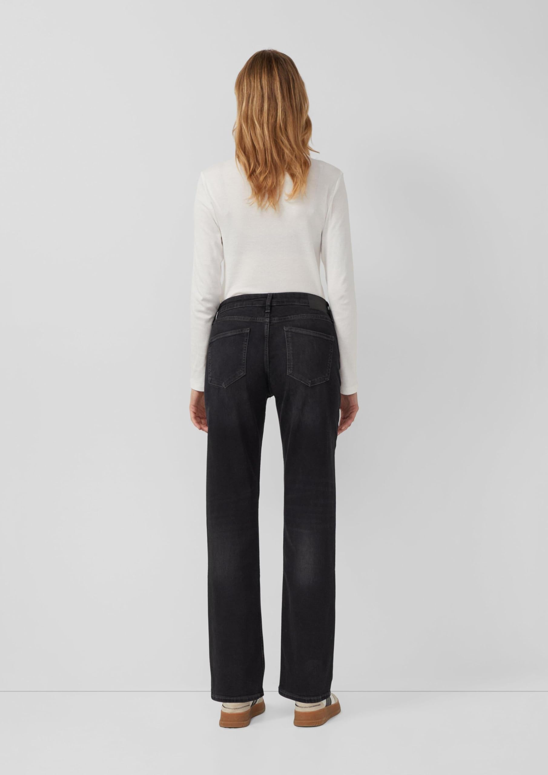 s.Oliver Karolin 2169109 Jeans-Hose Straight Leg schwarz